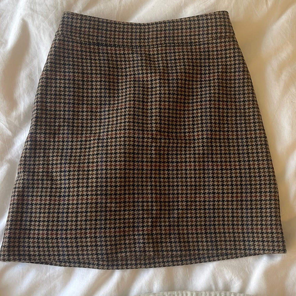 JCrew houndstooth mini skirt
